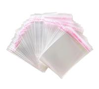 Zydiwo 400 Pezzi Sacchetti di Cellophane Trasparente Sacchetti Plastica Autoadesivi OPP Plastica Alimenti Sacchetto per Decorare Caramelle Biscotto Natale (10 * 16cm)