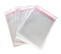 Zydiwo 400 Pezzi Sacchetti di Cellophane Trasparente Sacchetti Plastica Autoadesivi OPP Plastica Alimenti Sacchetto per Decorare Caramelle Biscotto Natale (14 * 22cm)