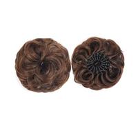 ZYDLMBJL Chignon per Donne, Extension for Chignon spettinato Sintetico, Chignon soffice, Design a Nido d'uccello, Ondulato Retrattile(Light Brown)