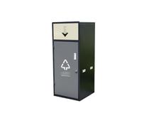 ZYDLMBJL Contenitori per rifiuti esterni, Grande bidone for la raccolta differenziata da esterno con coperchio for aree pubbliche(Gray,S)