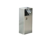 ZYDLMBJL Contenitori per rifiuti esterni, Posacenere for esterni in acciaio inossidabile for uso commerciale e for hall di hotel(Silver,S)