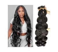 ZYDLMBJL Fasci di Capelli Umani, 1 Fascio di Capelli Umani ondulati, Intrecciati(16inches 1pc)