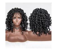 ZYDLMBJL Parrucche di Capelli Umani, Innovazioni nel Pizzo: svelate Le Ultime novità in Fatto di Copricapo e Parrucche Intrecciate: Your Frontier(Black)