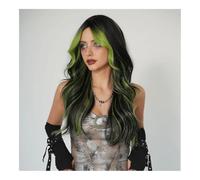 ZYDLMBJL Parrucche di Capelli Umani, Parrucca da Donna con Capelli Lisci Castano Chiaro Parrucca bionda Lucida ad Alta densità con Frangia Piena