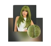 ZYDLMBJL Parrucche di Capelli Umani, Parrucca ondulata Lunga e Diritta con Frangia for Le Donne Parrucca Cospaly for Feste Parrucche Multistrato Nessuna Parrucca in Pizzo Parrucche Sintetiche