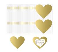 ZYDYRX 100 Pezzi 6*7cm Adesivi Gratta e Vinci Forma Cuore Gratta e Vinci Autoadesivo Adesivi Gratta e Vinci Oro Etichette Scratch Off a Forma Cuore Scrapbooking Cartoline Biglietti D'auguri Matrimoni