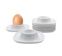 ZYDYRX Qaixwuyi - Set di 8 portauova, colore: bianco, impilabile, con fondo in melamina, piatto per uova, porta uova, porta uova per ristorante, set per la colazione a casa e cucina