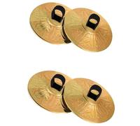 Zyeatary 4 Pezzi Piatti da Dito nel Rame Piatti da Dito Piccoli Piatti di Danza del Ventre Piattini per Strumenti Musicali