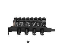Zyeatary 8 Canali Ventola Cube Controller di Velocità della Ventola di Raffreddamento 4 Manopole per la Cassa della CPU HDD Vga Pwm Fan i Bracket Power by 12V Fan Control