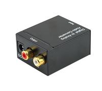 Zyeatary Digital Toslink SPDIF coassiale ad analogico adattatore convertitore audio con cavo in fibra
