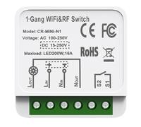 Zyeatary Modulo interruttore intelligente Tuya WiFi RF433 con telecomando domestico fai da te relè interruttore per Alexa Smart