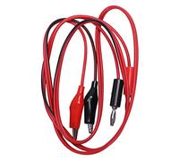 Zyeatary Pinze a coccodrillo Dual Banana Spina Maschio a 2 Cavi di prova Cavo Nero e Rosso