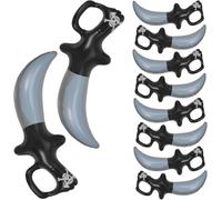 ZYEKIU 10 Pezzi Gonfiabile per Bambini Spada Pirata, Gioco di Spada Pirata Gonfiabile Spada, Spada Giocattolo, Pirati Coltello Gonfiato Spade, Costume Pirata Bambino per Compleanno (Tipo 3)