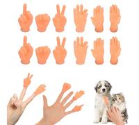 ZYEKIU 12 Pezzi Gomma set di Marionette da Dito, Dito Medio Pupazzo, Marionette per Bambini Marionette da Mano Sinistra e Destra per Mano Manine Intrattenimento, Interazione, Oggetti Scena