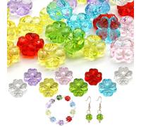 ZYEKIU 200 Pezzi Ornamento Acrilico per il Giorno di San Patrizio, Ornamento a Forma di Quadrifoglio Portafortuna, Ciondoli Portafortuna Ciondoli Trifoglio per Fai da Te, Bomboniere (Colori Misti)