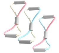 ZYEKIU 3 Pezzi Corda da Trazione a Forma di 8, Elastici Fitness, Body Trimmer, Fascia di Resistenza con Manici, Attrezzi Palestra Casa, per Allenare la Forza di Braccia e Spalle