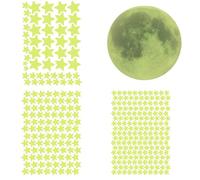 ZYEKIU 4 Pezzi Autoadesivo Stelle Luminose Cameretta, Stelle Fluorescenti Adesive Soffitto, Stellina Adesivi Murali Bambini per la Decorazione del Soffitto Della Cameretta dei Bambini
