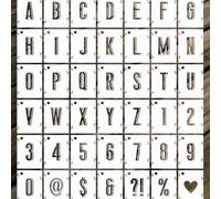 ZYEKIU 42 Pezzi Stencil Lettere Numeri Riutilizzabile Stencil per Pareti in Plastica PET Normografo Lettere Tre Elementi Adatto per la POittura,Realizzazione di Insegne e Poster, Fai Da Te