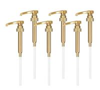 ZYEKIU 6 Pezzi Dispenser a Pompa per Sciroppo, Pompe Dosatrici Dispenser a Pompa, Dispenser Pompa Sciroppo Pompa per Sapone Liquido, Pomp di Ricambio per Bagno Della Cucina (Oro)