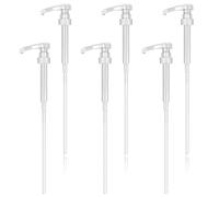 ZYEKIU 6 Pezzi Dispenser a Pompa per Sciroppo, Pompe Dosatrici Dispenser a Pompa, Dispenser Pompa Sciroppo Pompa per Sapone Liquido, Pomp di Ricambio per Bagno Della Cucina (Bianco)