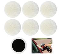 ZYEKIU 6 Pezzi Kit Lucidatura Auto, Tamponi Lucidatura Auto Autoadesivo, Feltro Lucidante 125 mm Lana, Tampone Lucidatura Auto Multifunzionale, per Lucidatura, Levigatura, Rinnovamento, Smacchiatura