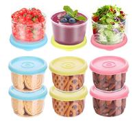 ZYEKIU 8 Pezzi Contenitori Ermetici per Alimenti, Contenitori per Alimenti 160ml, Contenitoris Frigo a Prova di Perdite, Contenitoris Plastica Riutilizzabile, per Yogurt, Salse, Marmellate, Spezie