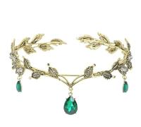 ZYEKIU Diadema, Tiara Sposa Strass, Coroncina Sposa Regolabile Bronzo Antico, Tiara Elfica Retrò, Elfo Tiara Rinascimento per Cosplay, Matrimonio, Festa, Festival Rinascimentale, Natale, Compleanno
