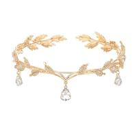 ZYEKIU Diademe da donna, corona principessa con strass, gioielli da testa retrò oro, accessori medievali da donna, regolabile, per cosplay, matrimoni, feste, festival rinascimentali, Natale