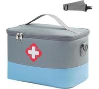 ZYEKIU Kit Pronto Soccorso, Porta Medicine da Viaggio Portatile, Borsa Medica Sportiva Impermeabile, Kit Primo Soccorso Alta Capacità, per Casa, Ufficio, Viaggi, Campeggio, Escursioni(Grigio Blu)