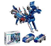ZYEKIU Robot Giocattolo Giocattoli Auto Robot Transformers, Drago Trasforma Macchina Giocattoli, Macchinine per Bambini Giocattolo Regalo per Ragazzi Ragazze (Ali d'argento)