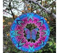 ZYEKIU Scacciapensieri da Appendere Rotazione Campane a Vento per Esterno Girandole 3D Mulino a Vento da Giardino Decorazioni da Appendere per Interni ed Esterni per Giardino Cortile (Farfalla)