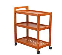 ZYFA Carrello di Servizio,Carrello portavivande,Carrello Multiuso, 3 Ripiani Carrello Ristorazione Dessert Casa a Mano con Rotella per Ristorante