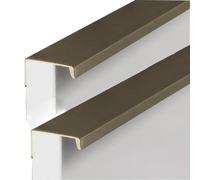 ZYFH8992 2 Pcs Tiretti Armadio invisibile Maniglie Nascosto Pomello Cassetto Angolo retto Manopole Da Cucina Pull Lega di alluminio tirettiera Mobili Manopola dell'armadio (120mm,Bronzo spazzolato)