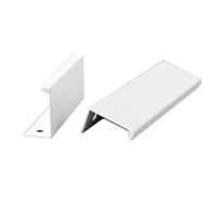 ZYFH8992 2 Pcs Tiretti Armadio invisibile Maniglie Nascosto Pomello Cassetto Angolo retto Manopole Da Cucina Pull Lega di alluminio tirettiera Mobili Manopola dell'armadio (150mm,Bianco)