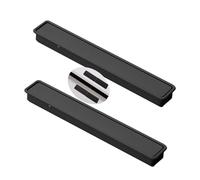 ZYFH8992 2Pcs Tiretti nascoste in Lega di alluminio Maniglia ribaltabile Pomello per cassetti tirettiera incasso per porta scorrevoli a scomparsa Maniglione Armadio invisibile Cucina (100mm,nero)