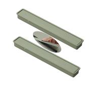 ZYFH8992 2Pcs Tiretti nascoste in Lega di alluminio Maniglia ribaltabile Pomello per cassetti tirettiera incasso per porta scorrevoli a scomparsa Maniglione Armadio invisibile Cucina (165mm,Verde)