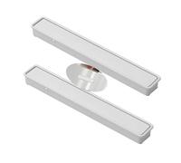 ZYFH8992 2Pcs Tiretti nascoste in Lega di alluminio Maniglia ribaltabile Pomello per cassetti tirettiera incasso per porta scorrevoli a scomparsa Maniglione Armadio invisibile Cucina (165mm,bianco)
