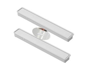 ZYFH8992 2Pcs Tiretti nascoste in Lega di alluminio Maniglia ribaltabile Pomello per cassetti tirettiera incasso per porta scorrevoli a scomparsa Maniglione Armadio invisibile Cucina (165mm,bianco)