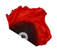ZYFHYU 1 paio di ventagli di seta for danza del ventre, veli di bambù pieghevoli, accessori for la pratica dello Yangko per Grandi Spettacoli, Prove(31cm 40cm veil,1pcs right 1pcs left)
