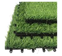 ZYFHYU 1 pz. Piastrelle di Erba Artificiale ad Incastro, Piastrelle for Esterni, tappetini Fai da Te Impermeabili, Dimensioni 100 cm per Giardino, Terrazza, Decorazione Domestica