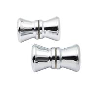 ZYFHYU 2 pezzi/lotto 3,5 cm maniglia for porta scorrevole in vetro rotonda con foro singolo, maniglie cromate for cabina doccia, accessori for cabina doccia per box doccia, bagno con doccia(Color 2)