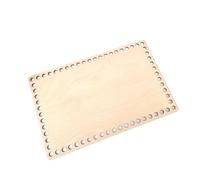 ZYFHYU Base del cesto de madera 1 pz base in legno fai da te rettangolare centrale for cestino all'uncinetto in fondo del in pavimento(27x17cm)