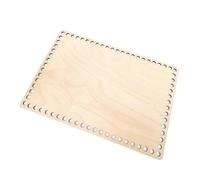 ZYFHYU Base del cesto de madera 1 pz base in legno fai da te rettangolare centrale for cestino all'uncinetto in fondo del in pavimento(30x20cm)