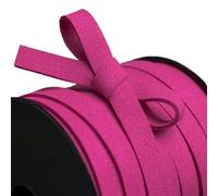 ZYFHYU Flat Suede Braided Cord Leather Belt for Jewelry Making DIY Handmade Bracelet Cords 5yards 10MM per lavori Artigianali, Gioielli, Braccialetti INT(06 Rose Red)