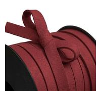 ZYFHYU Flat Suede Braided Cord Leather Belt for Jewelry Making DIY Handmade Bracelet Cords 5yards 10MM per lavori Artigianali, Gioielli, Braccialetti INT(19 Wine)