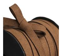 ZYFHYU Flat Suede Braided Cord Leather Belt for Jewelry Making DIY Handmade Bracelet Cords 5yards 10MM per lavori Artigianali, Gioielli, Braccialetti INT(13 Coffee)