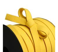 ZYFHYU Flat Suede Braided Cord Leather Belt for Jewelry Making DIY Handmade Bracelet Cords 5yards 10MM per lavori Artigianali, Gioielli, Braccialetti INT(15 Gold Yellow)