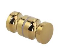 ZYFHYU Maniglia for porta in vetro con foro singolo lega di alluminio, pomello contrapposto, maniglia doccia da bagno, mobiletto vino color oro per box doccia, bagno con doccia(Gold)