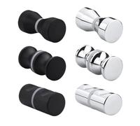 ZYFHYU Maniglie for porte doccia, ferramenta cucina, pomelli in vetro bagno, maniglie guardaroba, armadietti per box doccia, bagno con doccia(Black-A)