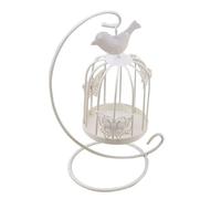 ZYFHYU Quaderno bloccabile Portacandele retrò a forma di fiore cavo, portacandele a farfalla, supporto for candeliere, decorazione for la casa e il soggiorno(White)